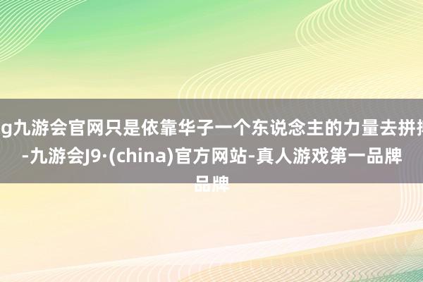 ag九游会官网只是依靠华子一个东说念主的力量去拼搏-九游会J9·(china)官方网站-真人游戏第一品牌