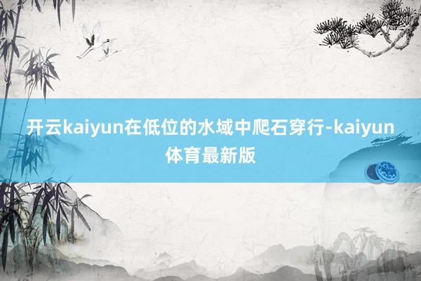 开云kaiyun在低位的水域中爬石穿行-kaiyun体育最新版