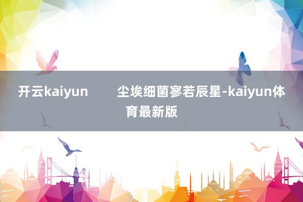 开云kaiyun        尘埃细菌寥若辰星-kaiyun体育最新版